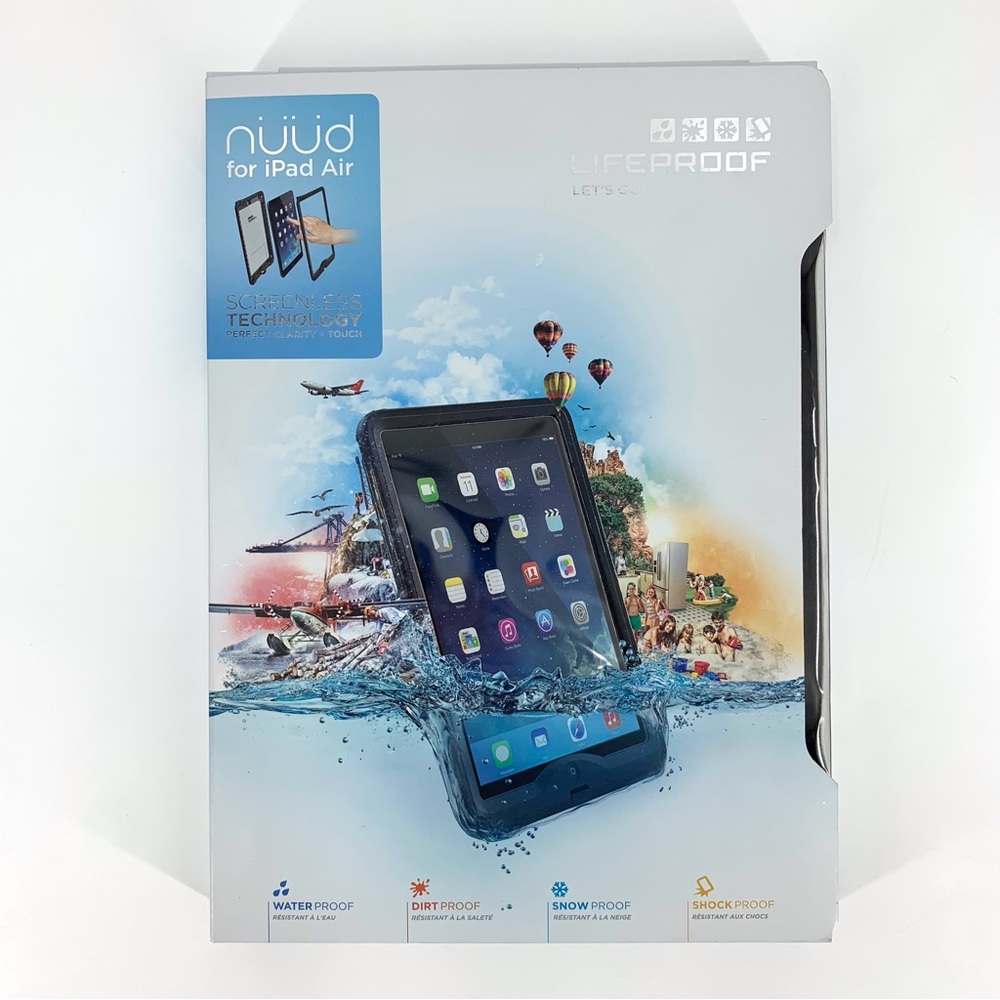 Lifeproof nüüd Protective Waterproof Case for Apple iPad Air, Black, New in Box
